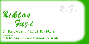 miklos fuzi business card